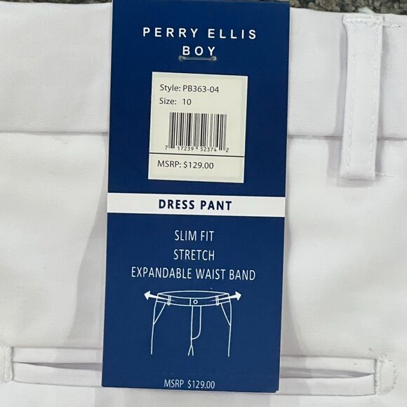 NWT! Perry Ellis Boy PB363-04 White 3 Pieces Suit - Boys Size 10 - MSRP $249 - Picture 9 of 13